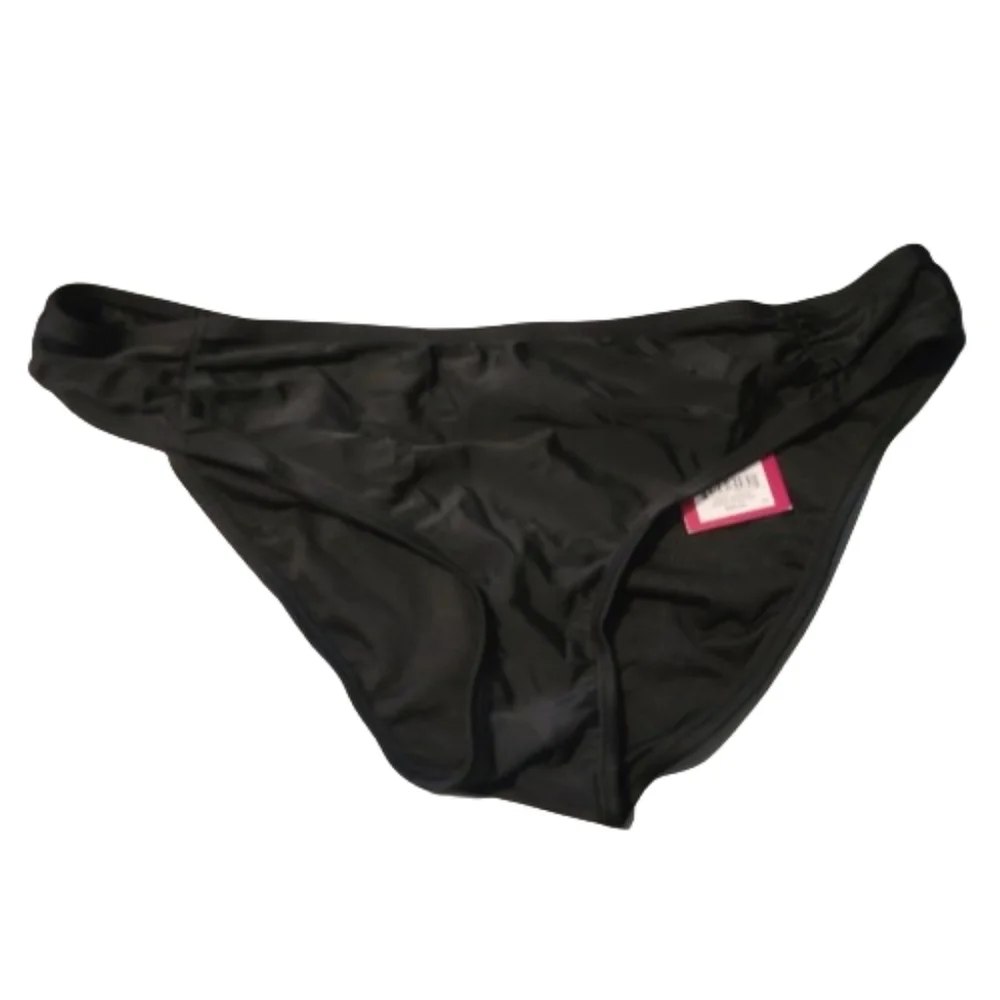SO Junior swimwear bikini bottom shirred seam bikini black size large 11 - 13